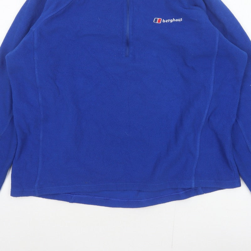 Berghaus Women’s Blue L 1/4 Zip Fleece Sweatshirt High Neck