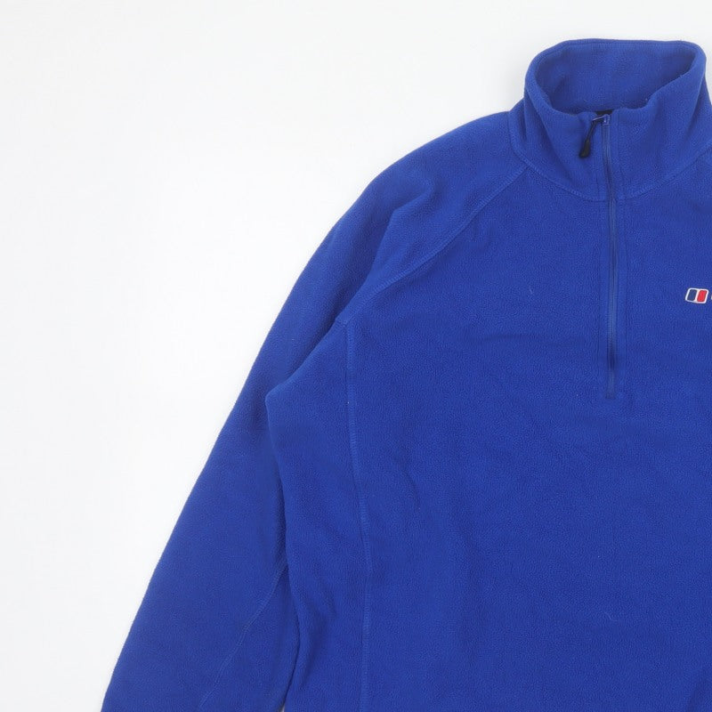 Berghaus Women’s Blue L 1/4 Zip Fleece Sweatshirt High Neck