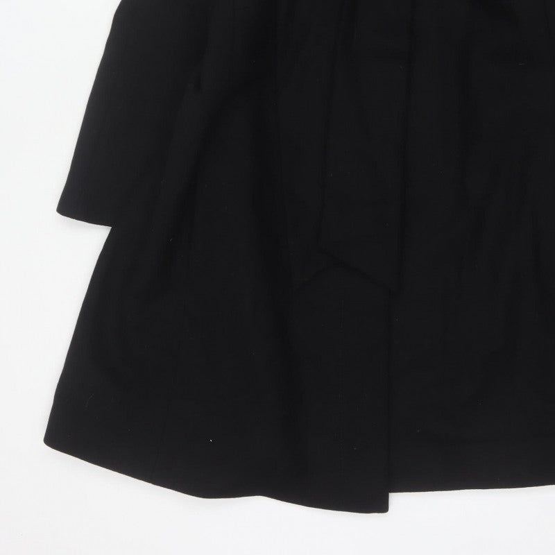 Marks & Spencer Women’s Black UK 16 Wool Blend Long Overcoat