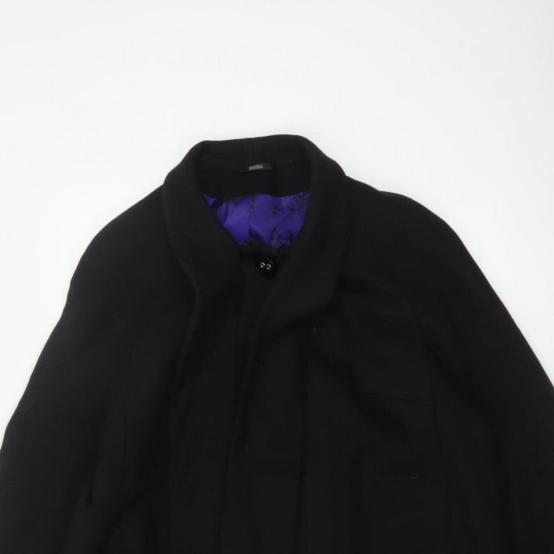 Marks & Spencer Women’s Black UK 16 Wool Blend Long Overcoat