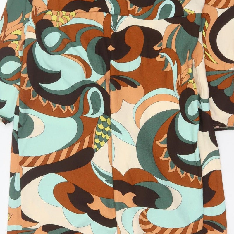 Mango MNG Women’s Multicoloured UK 8 70s Print Wide-Leg Jumpsuit