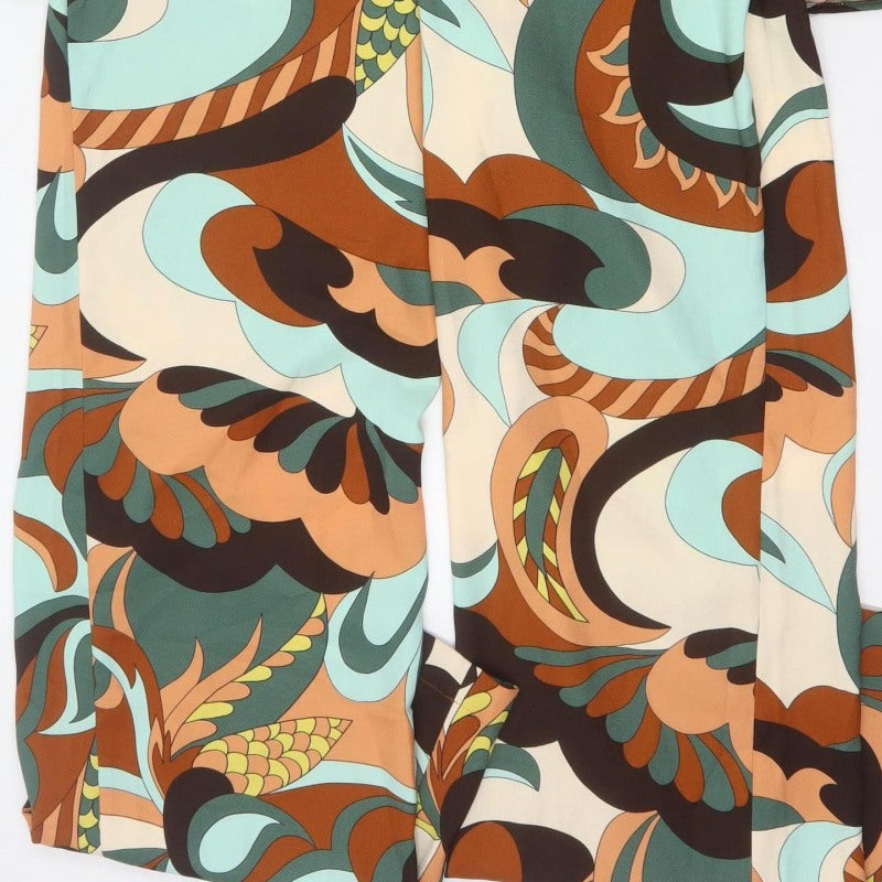 Mango MNG Women’s Multicoloured UK 8 70s Print Wide-Leg Jumpsuit