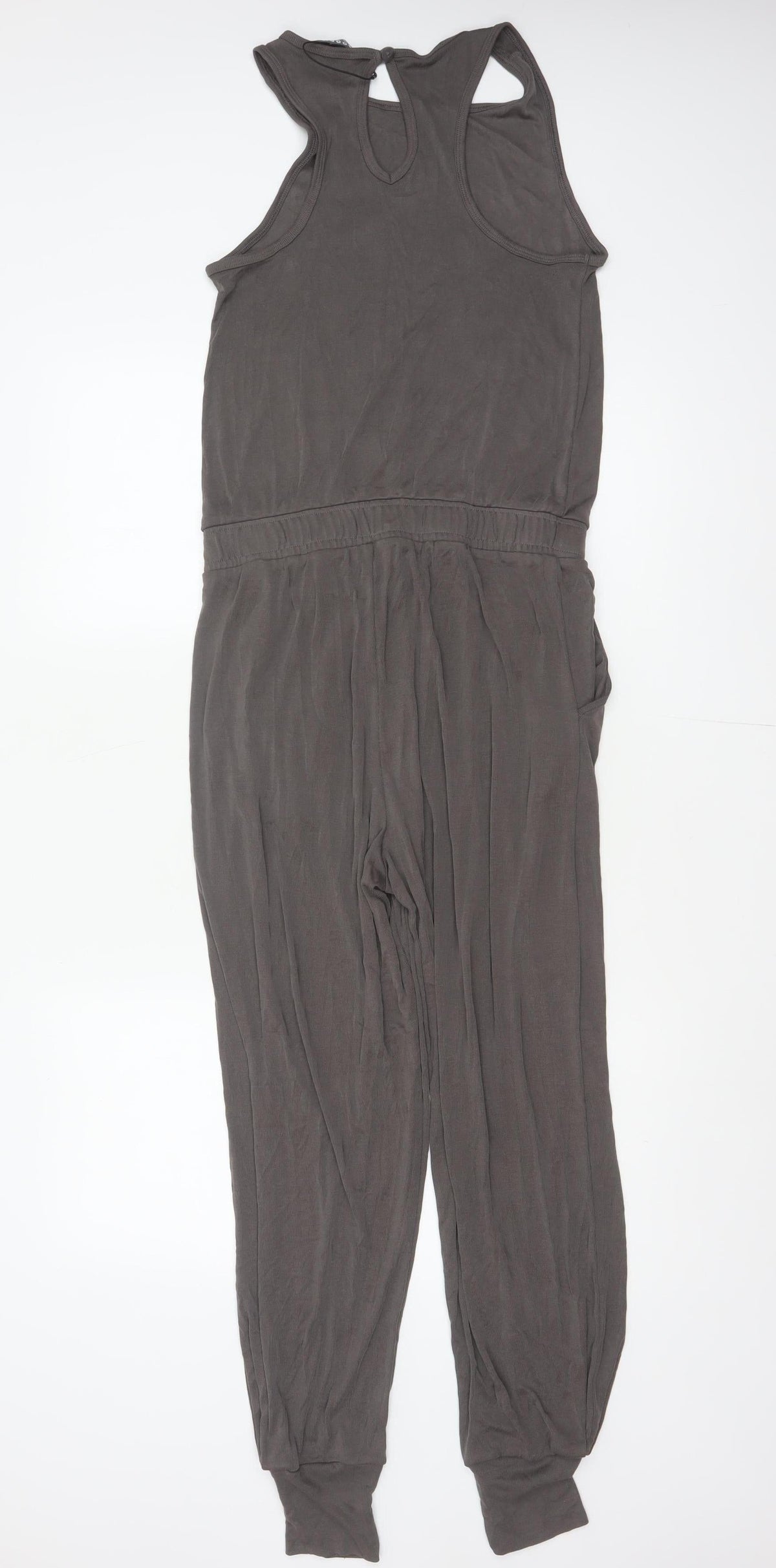 Goodmove Women’s Grey UK 10 Sleeveless Jersey Tapered Jumpsuit