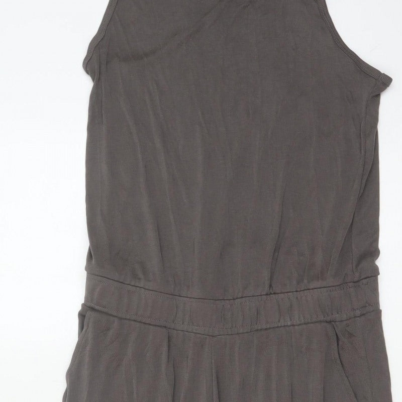 Goodmove Women’s Grey UK 10 Sleeveless Jersey Tapered Jumpsuit