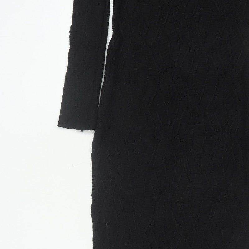 PrettyLittleThing Women Black UK 6 Off Shoulder Bodycon Maxi Dress