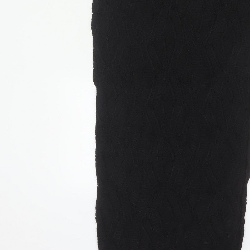 PrettyLittleThing Women Black UK 6 Off Shoulder Bodycon Maxi Dress