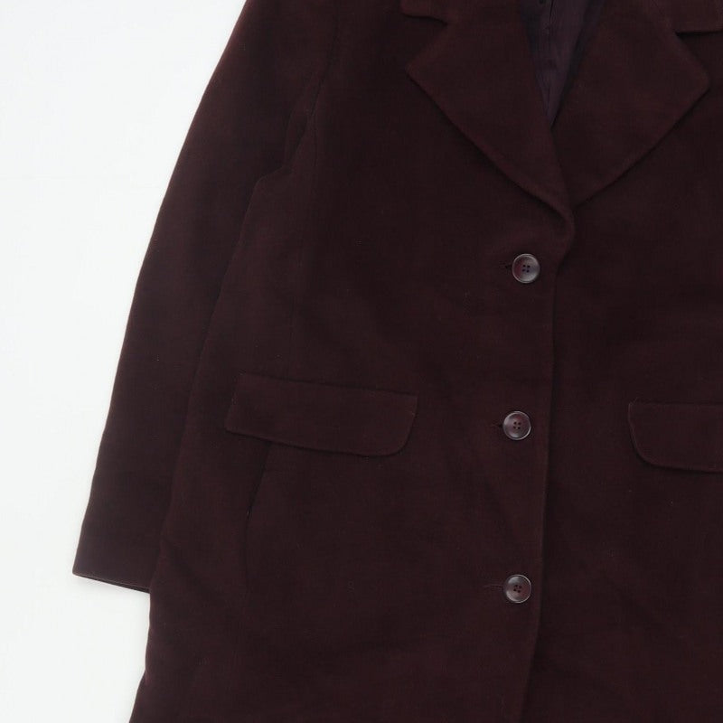 Forecaster Women’s Red Wool Cashmere Long Overcoat UK 12 Vintage