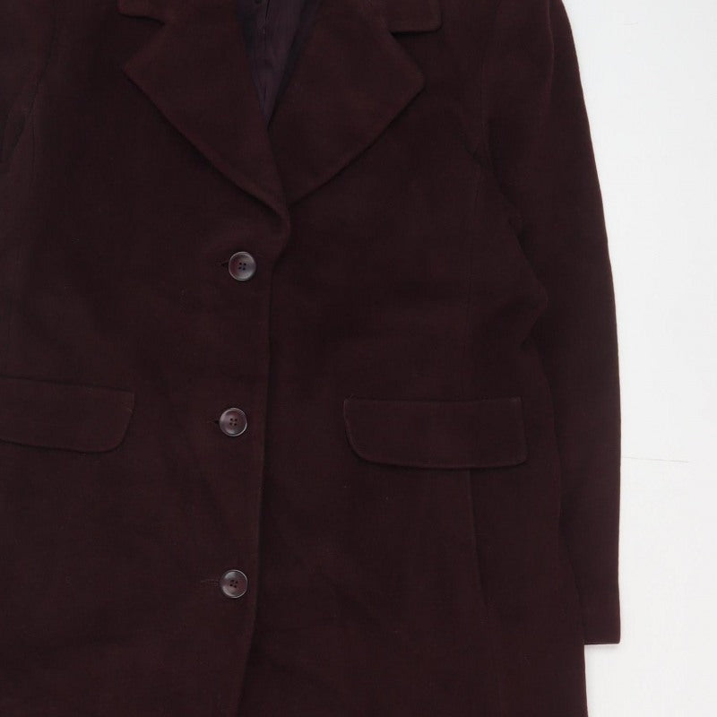 Forecaster Women’s Red Wool Cashmere Long Overcoat UK 12 Vintage