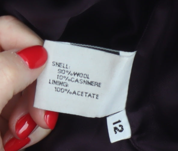 Forecaster Women’s Red Wool Cashmere Long Overcoat UK 12 Vintage