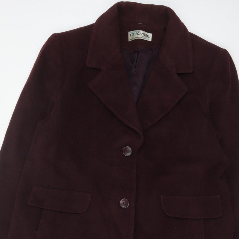Forecaster Women’s Red Wool Cashmere Long Overcoat UK 12 Vintage