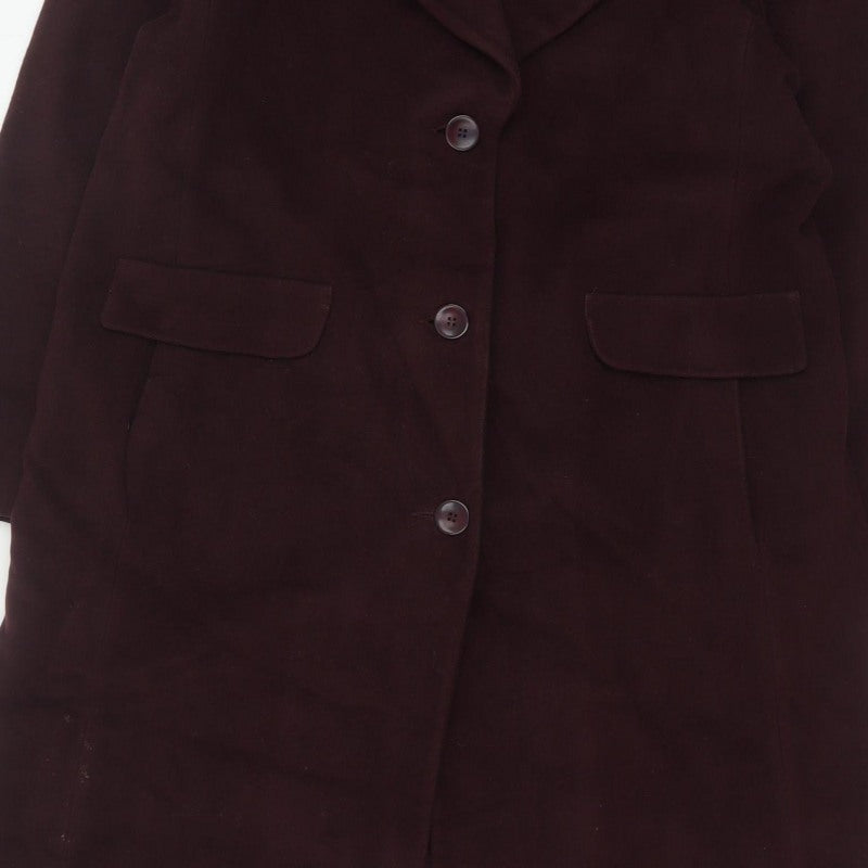 Forecaster Women’s Red Wool Cashmere Long Overcoat UK 12 Vintage