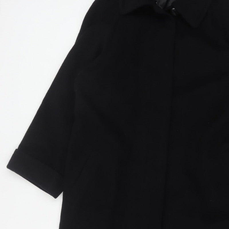 Marks and Spencer Women’s Black UK 12 Wool Angora Long Overcoat