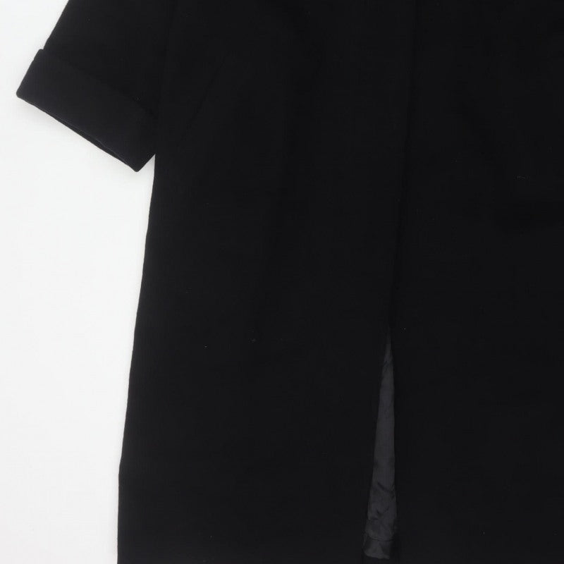 Marks and Spencer Women’s Black UK 12 Wool Angora Long Overcoat