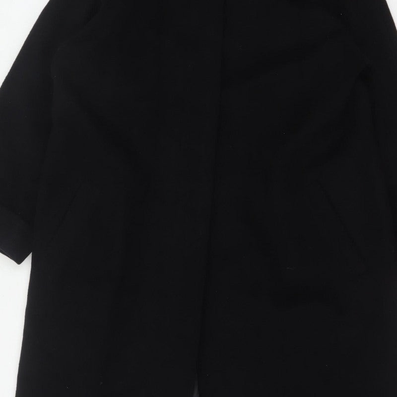 Marks and Spencer Women’s Black UK 12 Wool Angora Long Overcoat