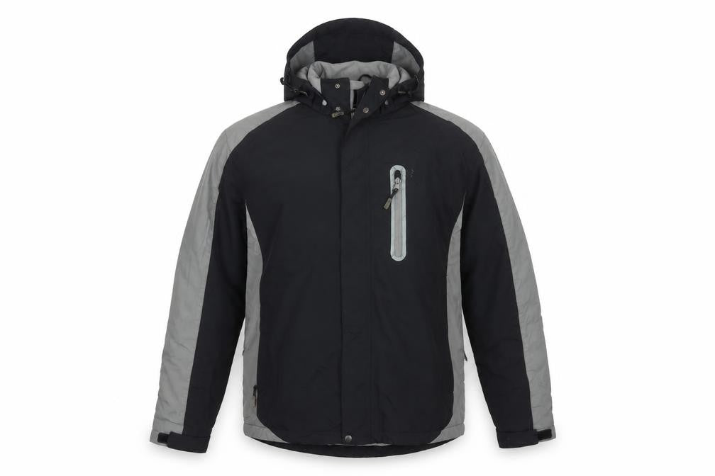 Backswing Men’s Black Grey M Hooded Ski Jacket Full Zip
