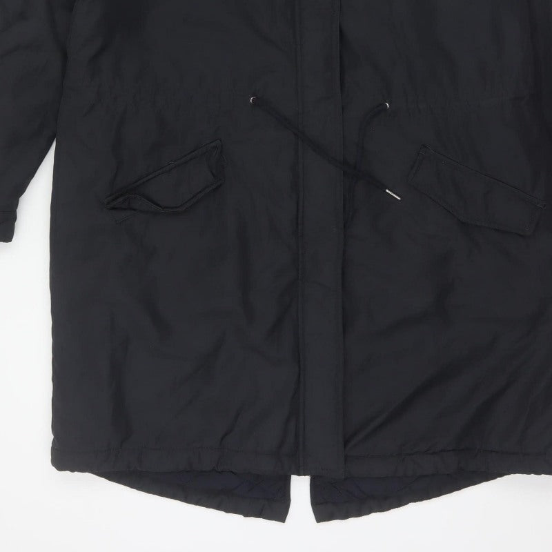 By Very Women’s Black Size 16 Long Hooded Parka Coat