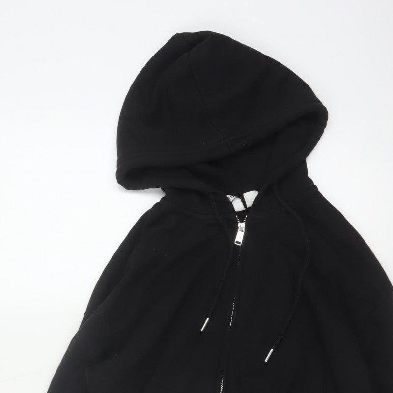 H&M Divided Women’s Black XS Full Zip Hooded Cropped Hoodie