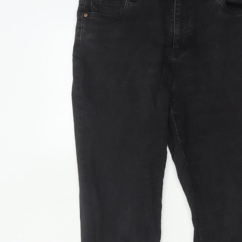 Next Women Black UK 14R High Rise Skinny Stretch Jeans 5 Pocket