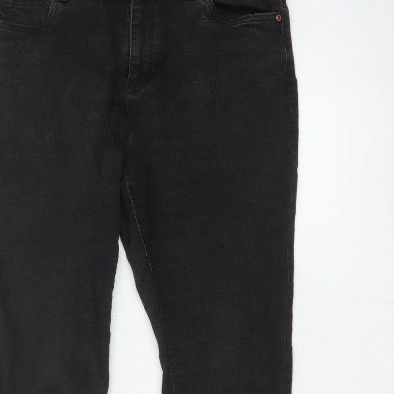 Next Women Black UK 14R High Rise Skinny Stretch Jeans 5 Pocket