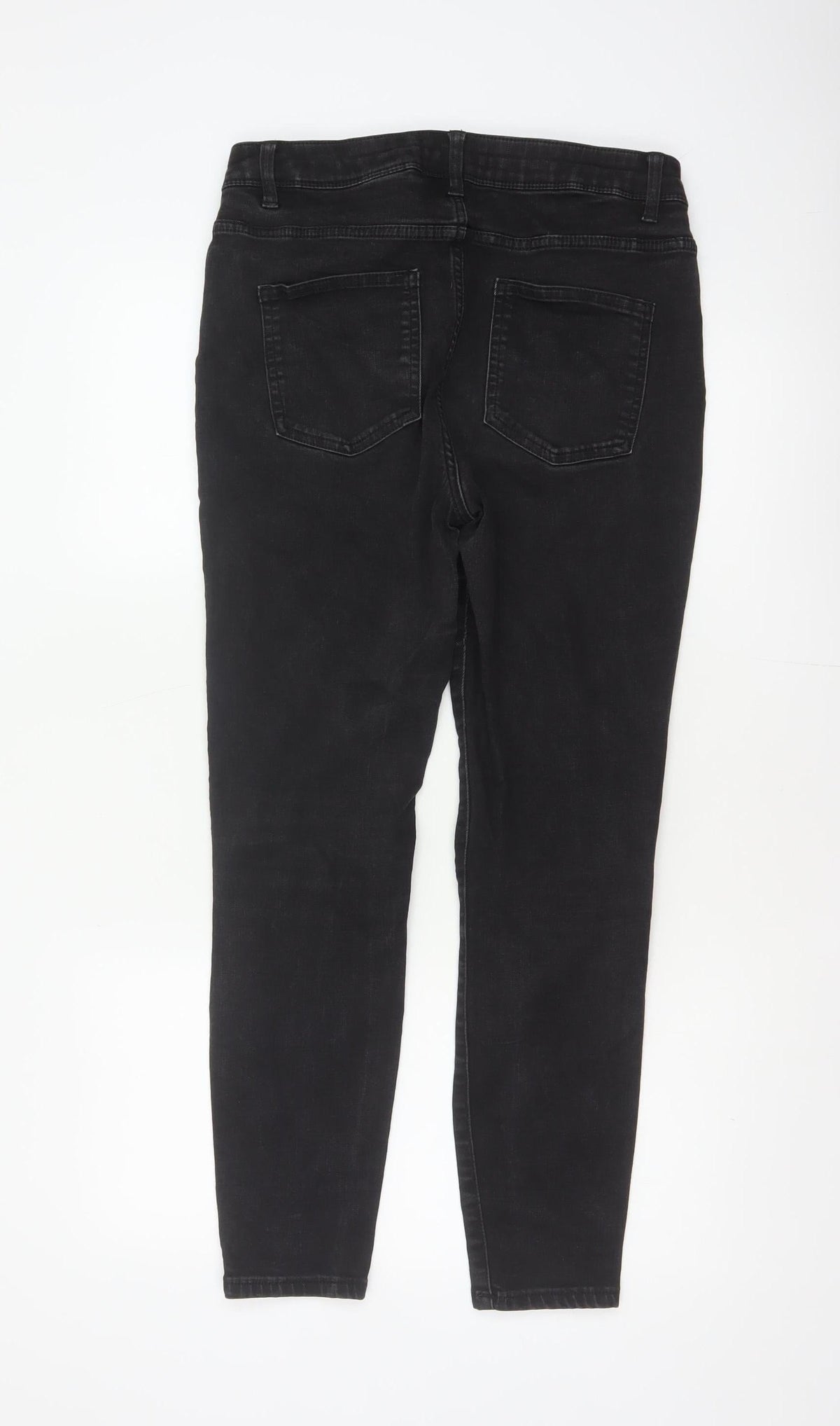 Next Women Black UK 14R High Rise Skinny Stretch Jeans 5 Pocket