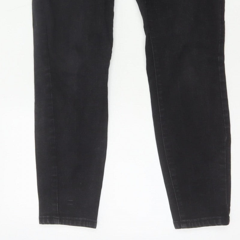Next Women Black UK 14R High Rise Skinny Stretch Jeans 5 Pocket