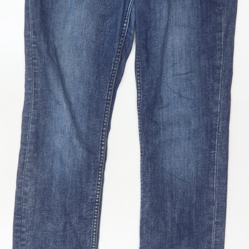 L.O.G.G. Men’s Blue W30 Slim Straight Medium Wash Stretch Jeans