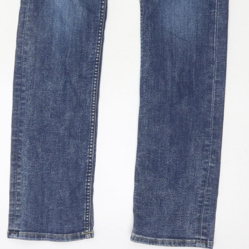 L.O.G.G. Men’s Blue W30 Slim Straight Medium Wash Stretch Jeans
