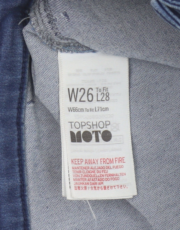 Topshop Moto Women’s Blue UK 8 W26 L28 High Rise Skinny Jeans