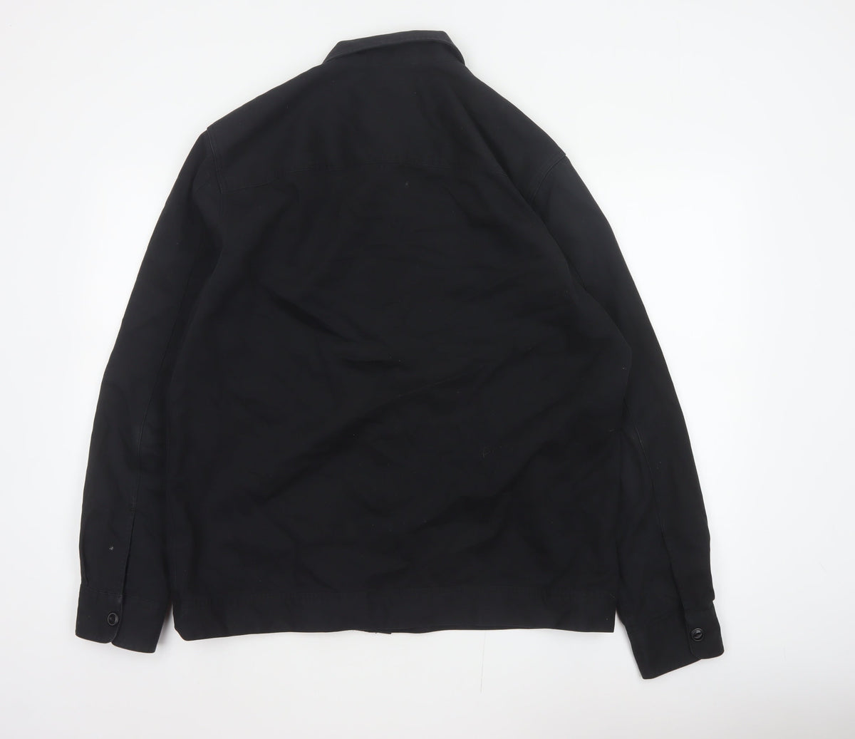 Only & Sons Men’s Black L Cotton Button Up Overshirt Basic Jacket