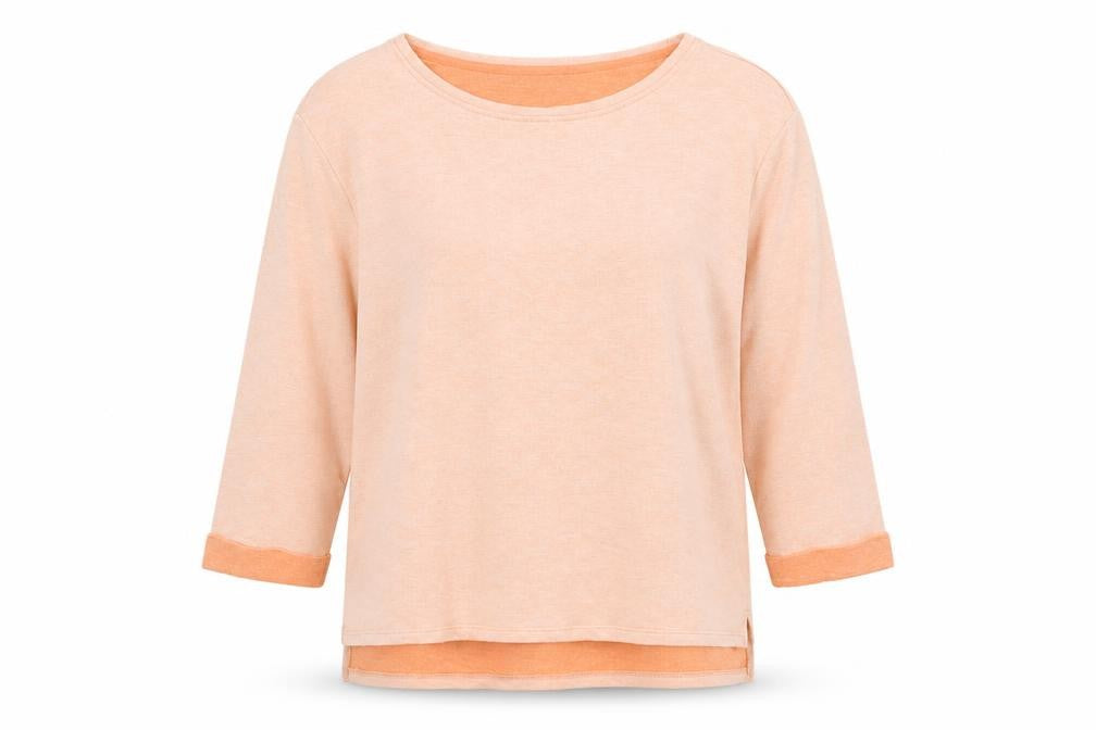 Next Women Orange UK 14 Tunic Jersey 3/4 Sleeve Crew Neck Top
