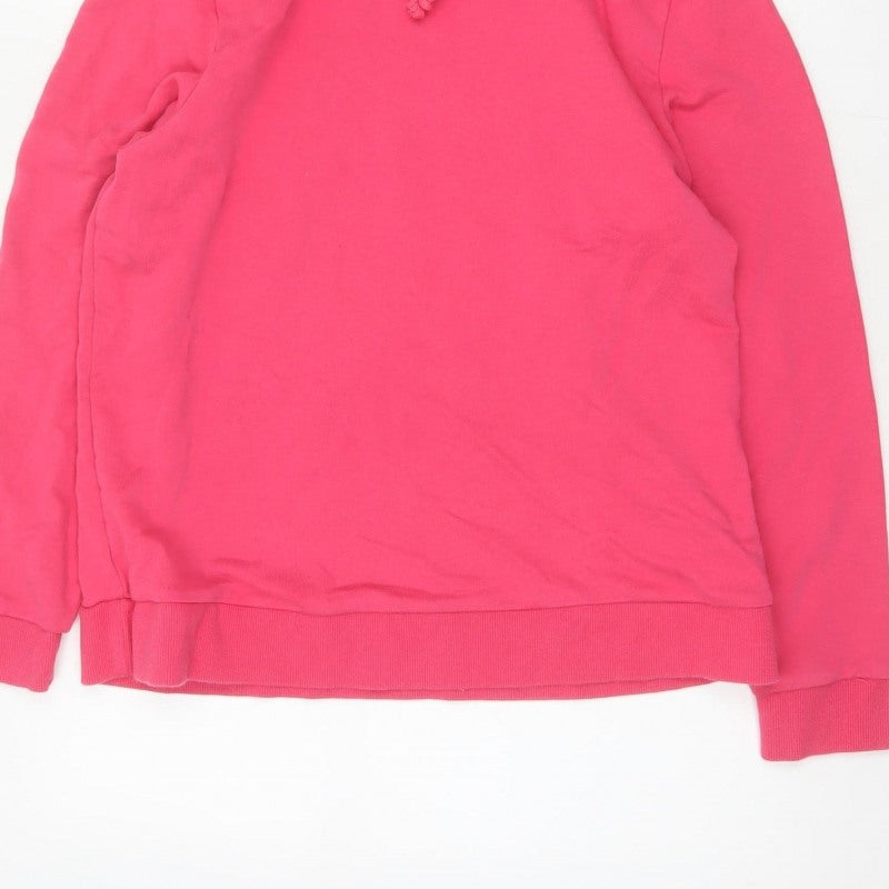 Marks and Spencer Women’s Pink Size 14 Hooded Drawstring Sweatshirt Jacket