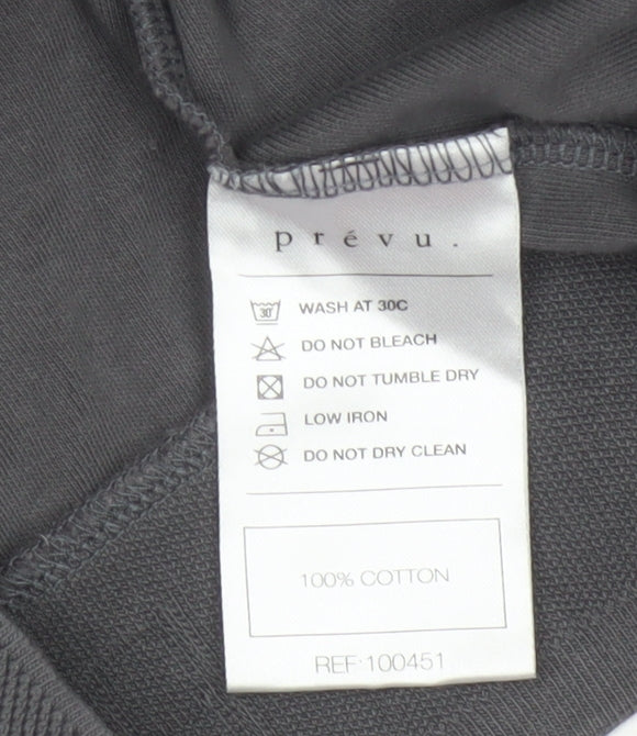 Prevu Men’s Grey Cotton Bomber Jacket L Full Zip Logo