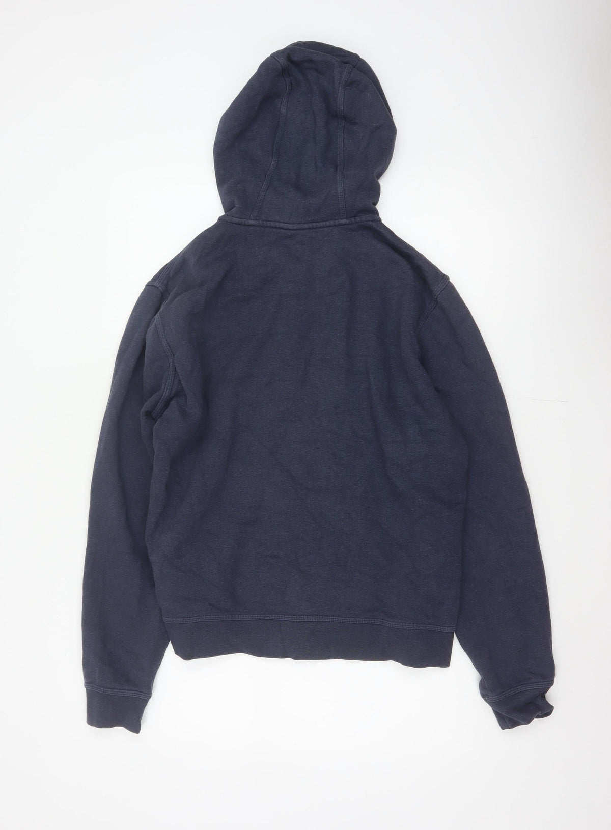 Nike Men’s Blue L Full Zip Fleece Hoodie Swoosh Logo Pockets