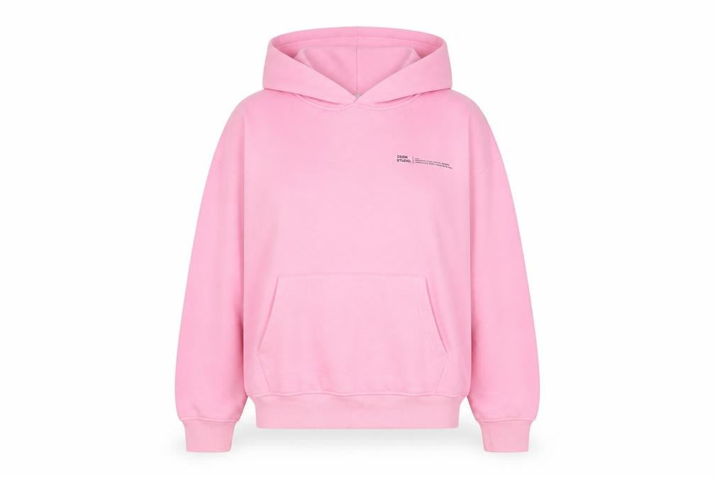 Boohoo Women Pink S Pullover Hoodie DSGN Studio Fleece Kangaroo Pocket