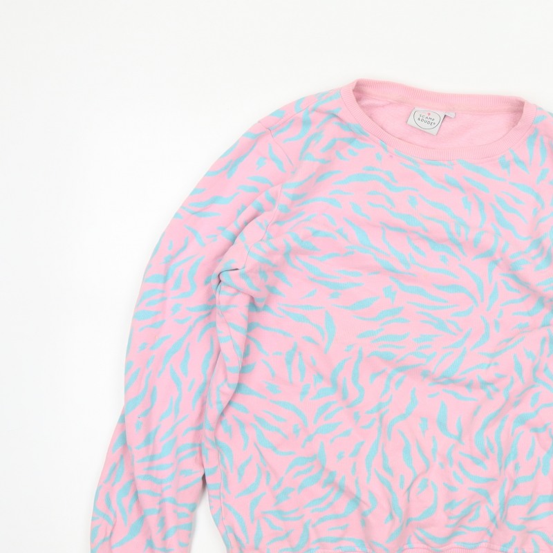 Scamp & Dude Women’s Pink M Zebra Print Organic Cotton Sweatshirt