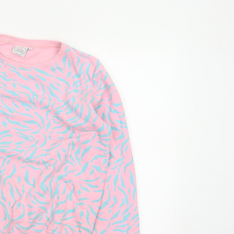 Scamp & Dude Women’s Pink M Zebra Print Organic Cotton Sweatshirt