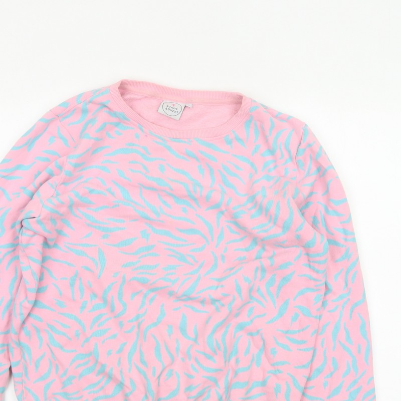 Scamp & Dude Women’s Pink M Zebra Print Organic Cotton Sweatshirt