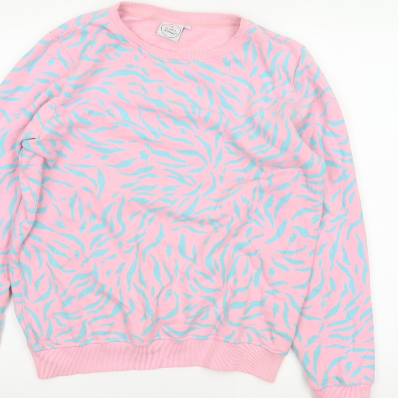 Scamp & Dude Women’s Pink M Zebra Print Organic Cotton Sweatshirt