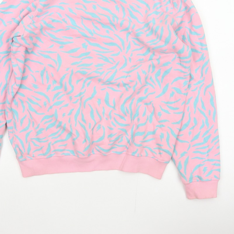 Scamp & Dude Women’s Pink M Zebra Print Organic Cotton Sweatshirt