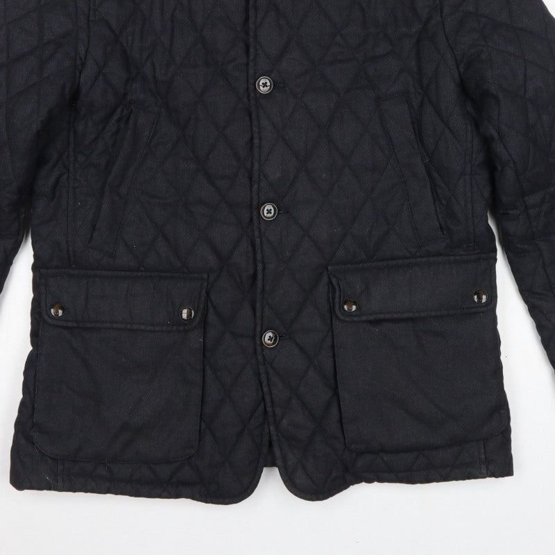 Ted Baker Men’s Black XL Quilted Padded Jacket Stand-Up Collar