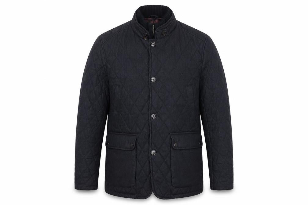 Ted Baker Men’s Black XL Quilted Padded Jacket Stand-Up Collar