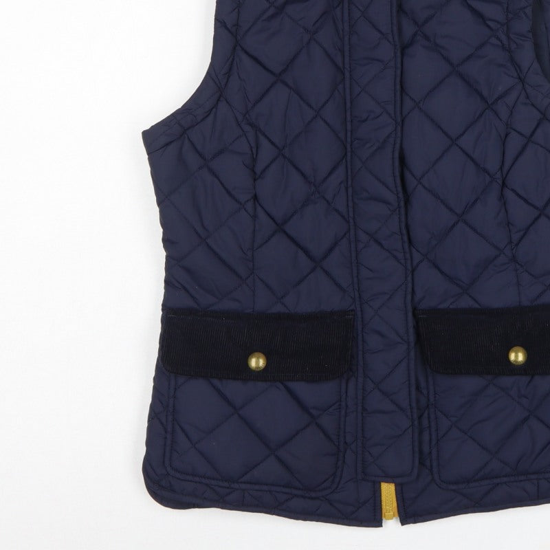 Joules Women’s Blue UK 10 Quilted Padded Waistcoat Gilet Bodywarmer