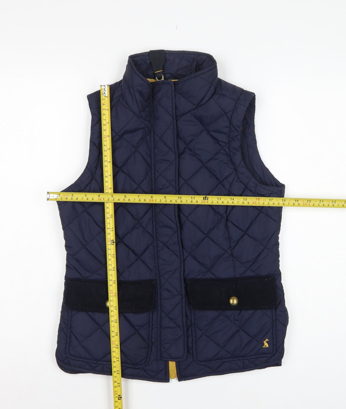 Joules Women’s Blue UK 10 Quilted Padded Waistcoat Gilet Bodywarmer