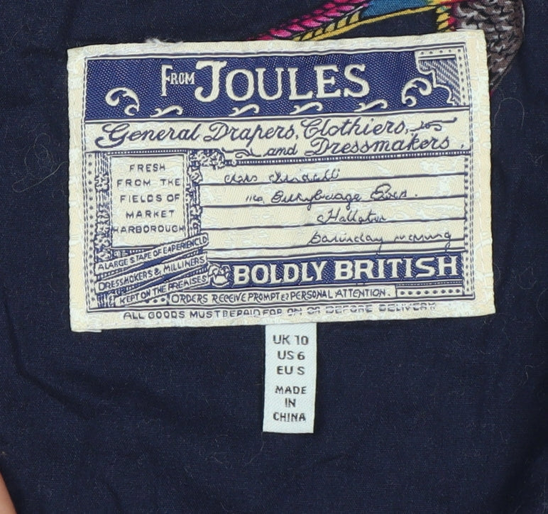 Joules Women’s Blue UK 10 Quilted Padded Waistcoat Gilet Bodywarmer