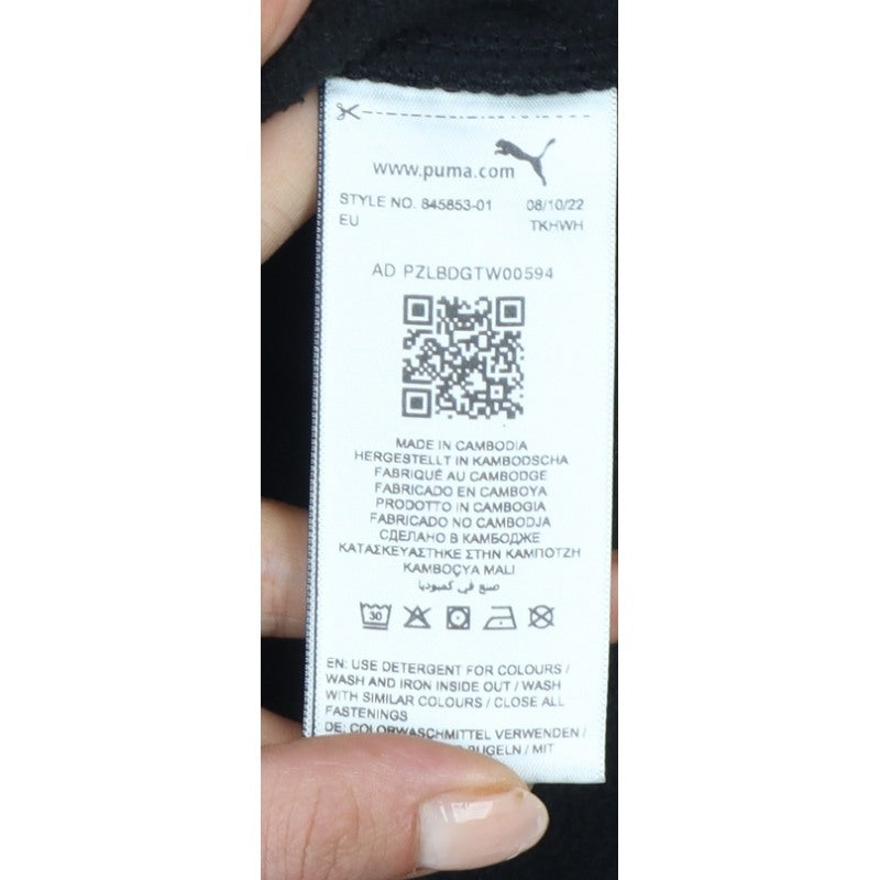 Puma Women Black XS 1/4 Zip Sherpa Fleece Pullover Sweatshirt