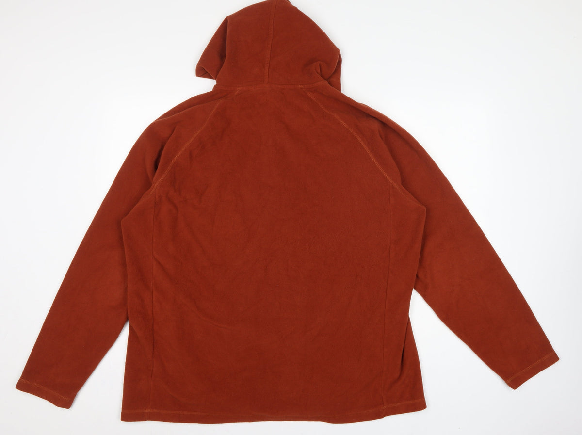 Cotton Traders Men's Orange 2XL 1/4 Zip Fleece Hoodie