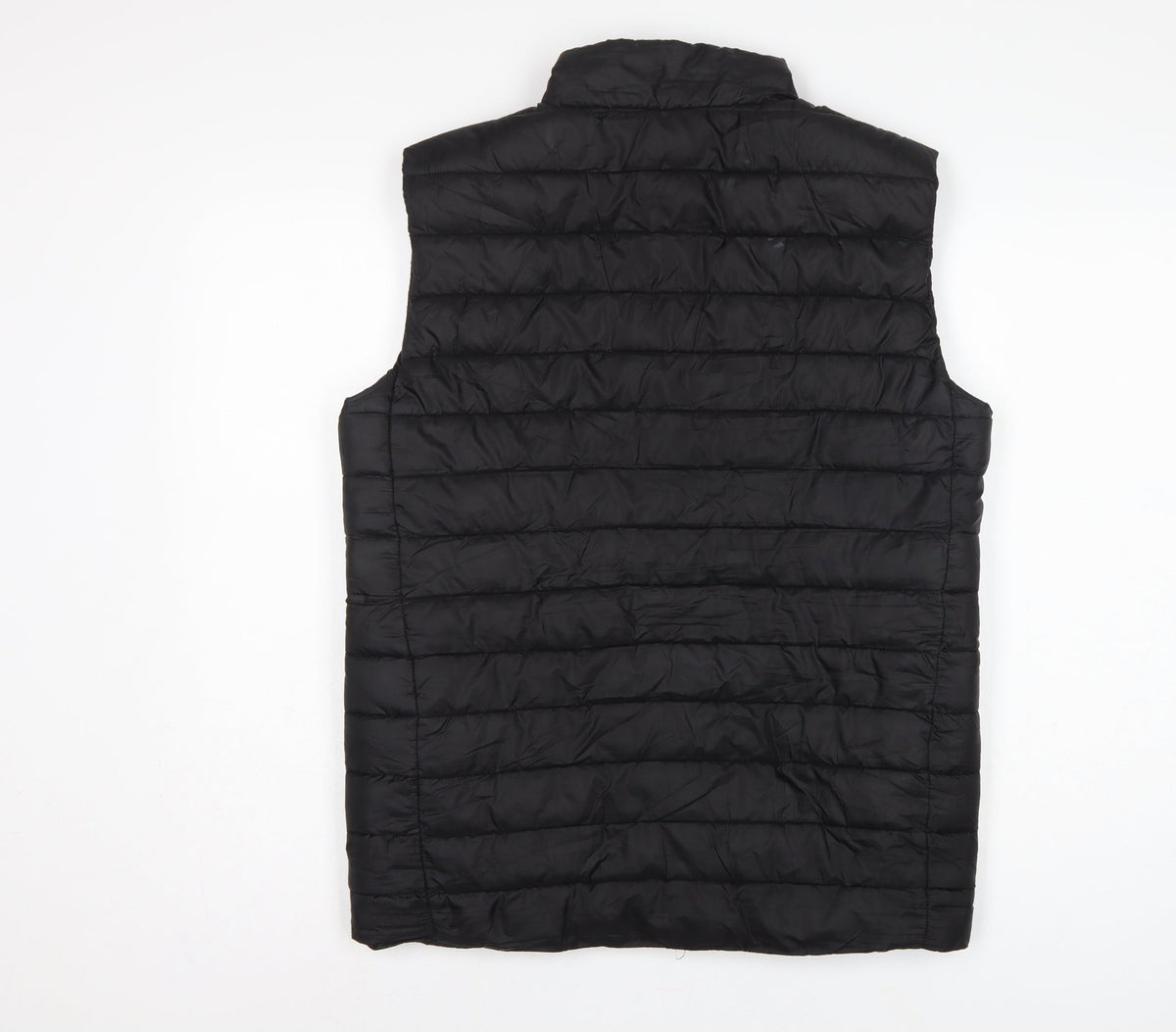 Easy Men's Black Small Puffer Bodywarmer Quilted Zip Padded Gilet