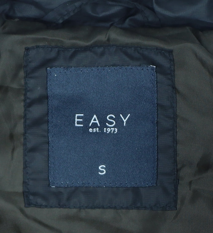 Easy Men's Black Small Puffer Bodywarmer Quilted Zip Padded Gilet