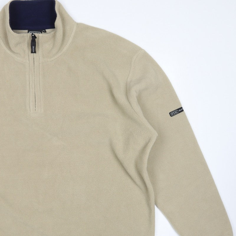 NX Sport Men’s Beige XL 1/4 Zip Fleece Sweatshirt High Neck