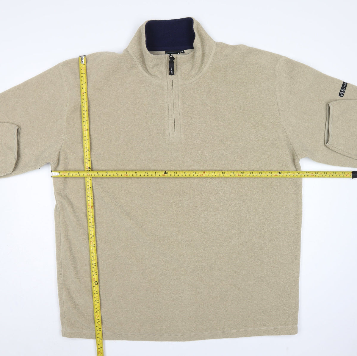 NX Sport Men’s Beige XL 1/4 Zip Fleece Sweatshirt High Neck